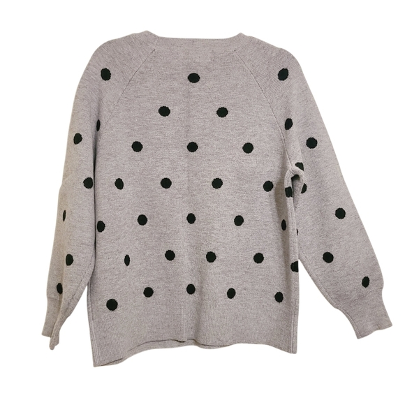 Workshop | Women's Gray and Black Polka Dot Crewneck Sweater (Size XL) - Picture 10 of 10